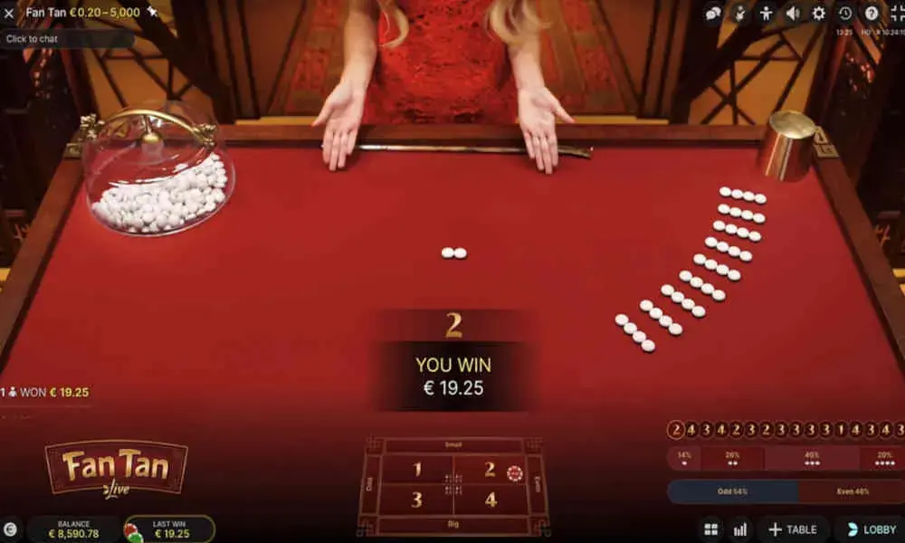 Fan Tan by Evolution screenshot