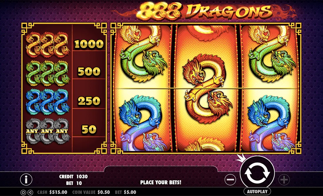 888 Dragons by Pragmatic Play screenshot
