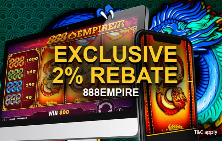 Empire777 2% Rebate bonus