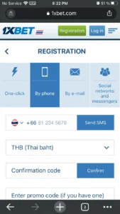 1XBet Register