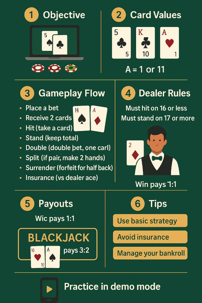 blackjack online how to play